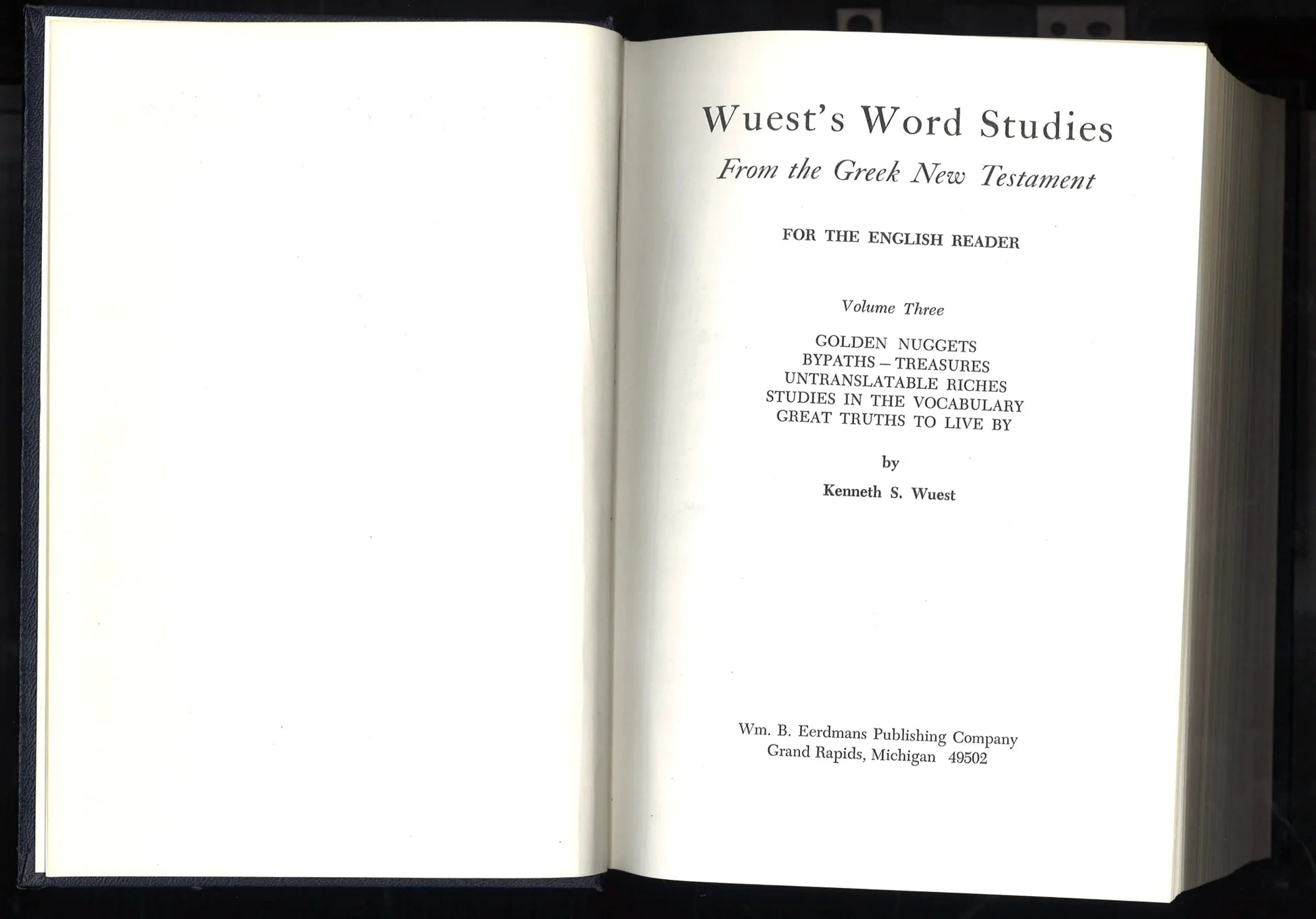 Word Studies in The Greek New Testament Volume III - The Bookstore