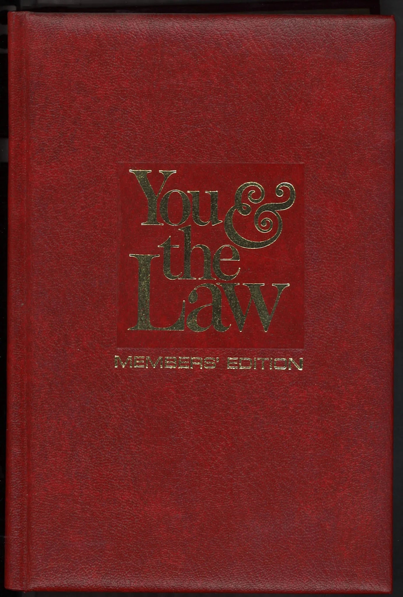You & The Law - CAA Members' Edition (1976) Second Edition - The Bookstore