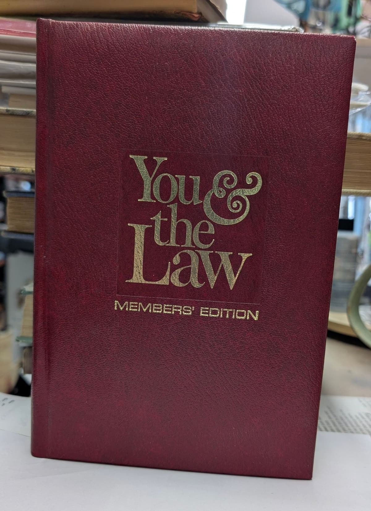 You & The Law - CAA Members' Edition (1976) Second Edition - The Bookstore