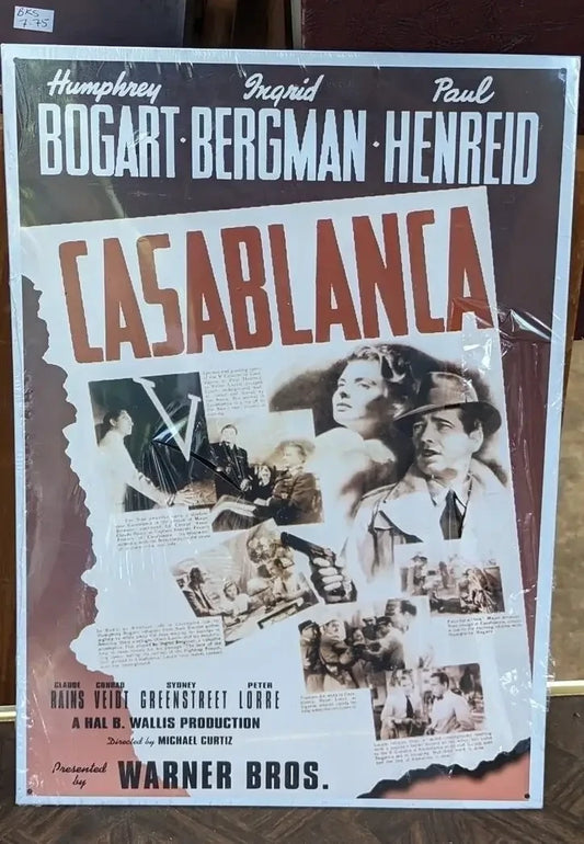 Casablanca tin sign