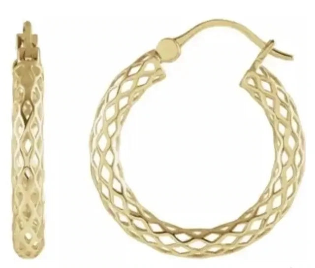 Gold 14K Tube Hoop Earrings