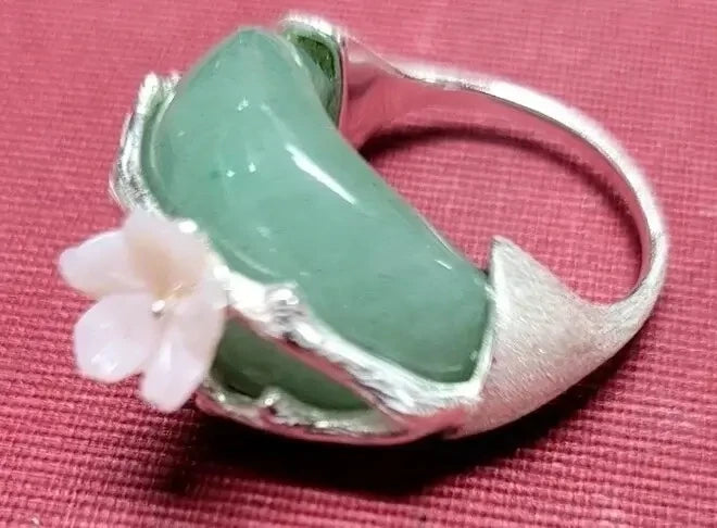 Jade & Silver handmade ring