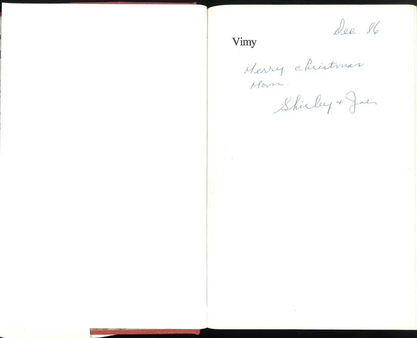 Vimy (Signed) by Pierre Berton